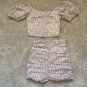 SEED TEEN - GIRLS FLORAL SKIRT AND TOP